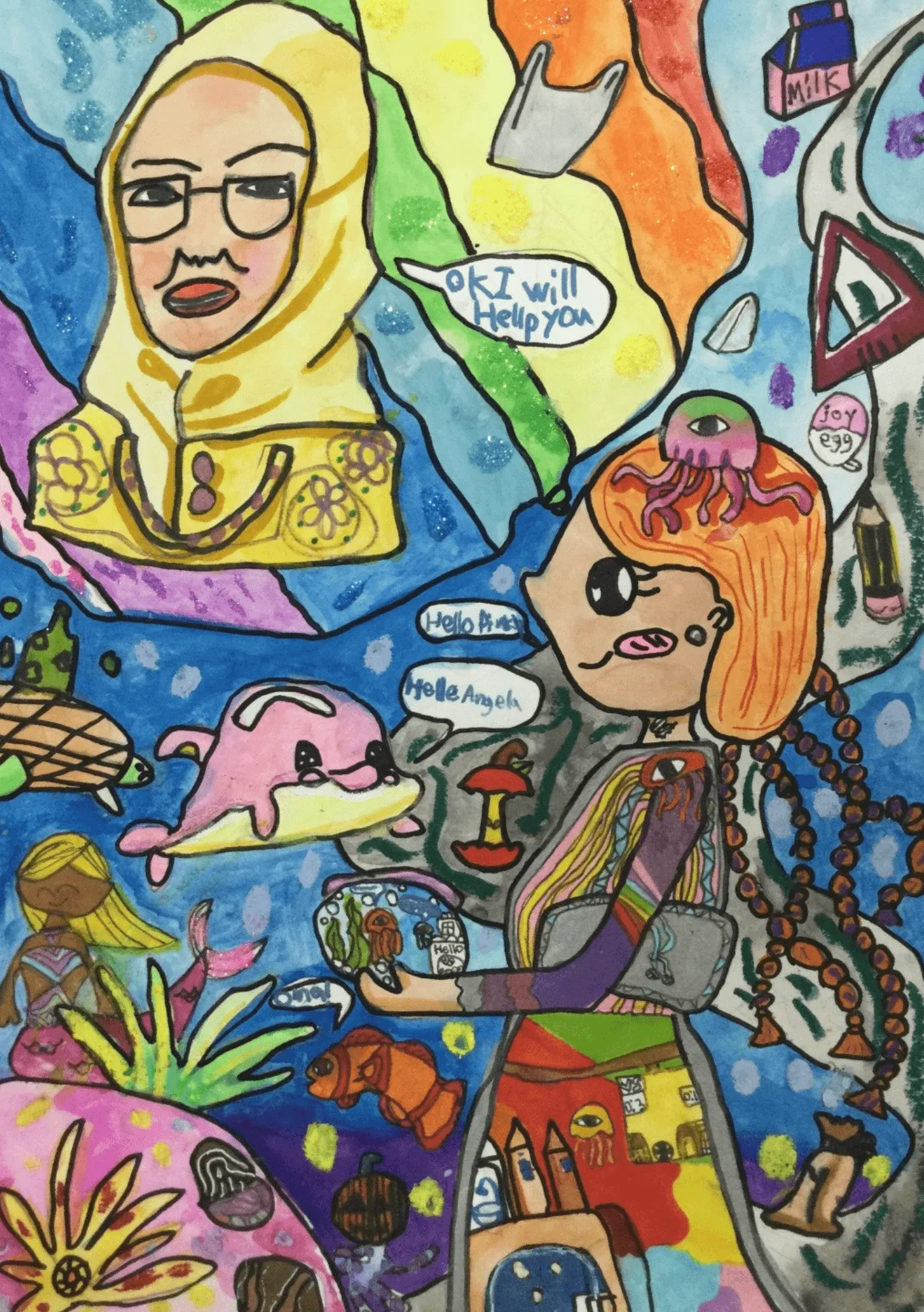 2023 Honourable Mention, Primary Category: 'Presidential Inspiration: A Girl's Determination to Protect the Ocean' by Angela Mu Zi Meng