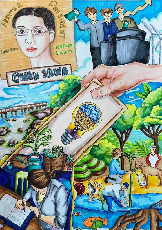 Cat A, Honourable Mention: “First Female President of Nature Society” by Lo En Yu Arevelle